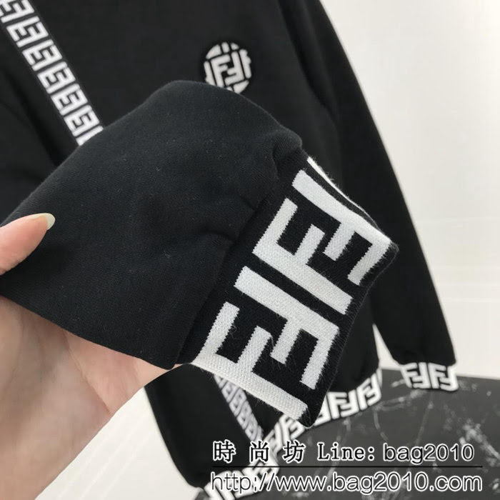FENDI芬迪 18FW秋冬新款 高織精梳棉螺紋 套裝 情侶款 ydi1172